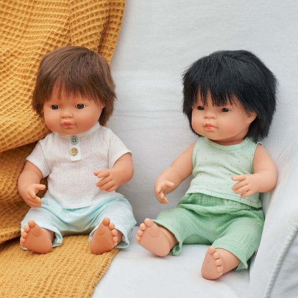 Miniland | 38cm Anatomically Correct Asian Doll - Boxed - Alex and Moo