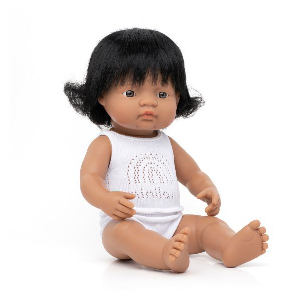 Miniland | 38cm Anatomically Correct Latin American Doll - Boxed - Alex and Moo