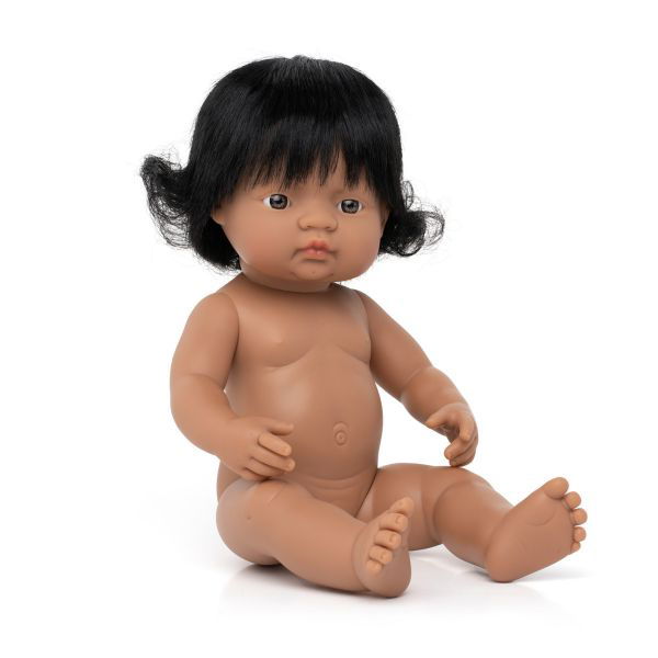 Miniland | 38cm Anatomically Correct Latin American Doll - Boxed - Alex and Moo