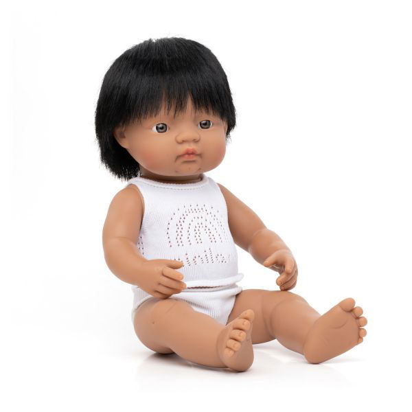 Miniland | 38cm Anatomically Correct Latin American Doll - Boxed - Alex and Moo