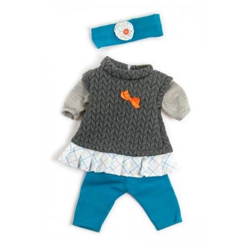 Miniland | 38cm Doll Clothing - Grey Spring Set - Alex and Moo