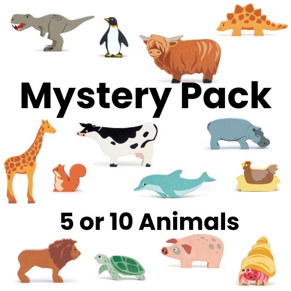 Tender Leaf Toys | Wooden Animal Mystery Pack (5 or 10 Pieces)