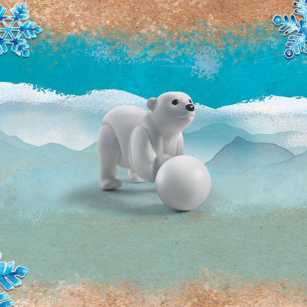 Playmobil | Wiltopia - Young Polar Bear - Alex and Moo