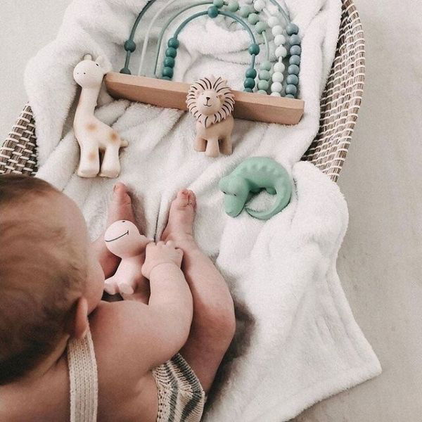 Tikiri | My 1st Zoo Animal Natural Teether/Rattle - Alex and Moo