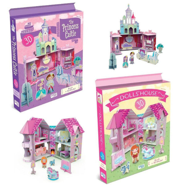 Sassi | Book & 3D Model Princess Castle and Doll House Bundle