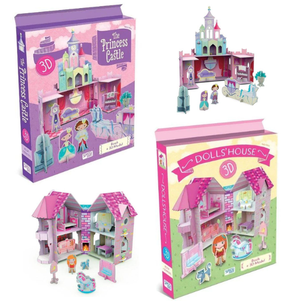 Sassi | Book & 3D Model Princess Castle and Doll House Bundle - Alex and Moo