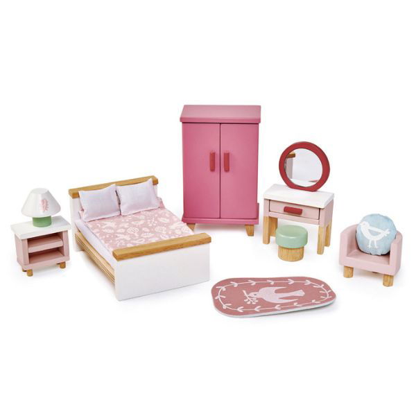 Tender Leaf Toys | Doll House Bedroom Furniture Set - Alex and Moo