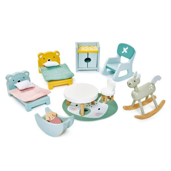 Tender Leaf Toys | Doll House Children's Room Furniture Set - Alex and Moo