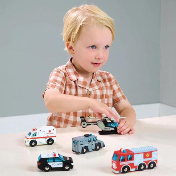 Tender Leaf Toys | Emergency Vehicles - Alex and Moo