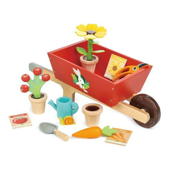 Tender Leaf Toys | Garden Wheelbarrow Set - Alex and Moo