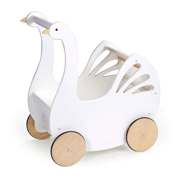 Tender Leaf Toys | Sweet Swan Pram - Alex and Moo