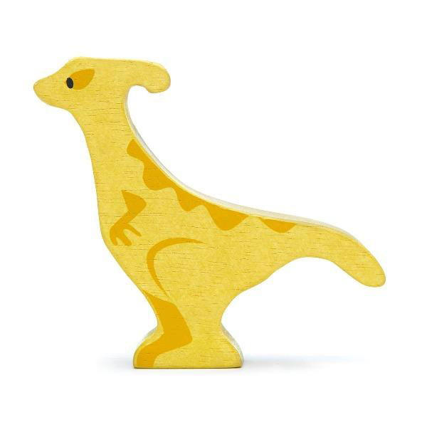 Tender Leaf Toys | Wooden Animals - Parasaurolophus - Alex and Moo
