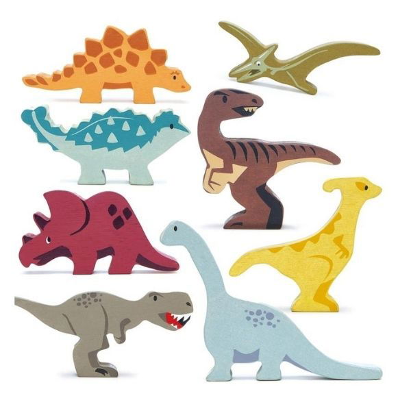 Tender Leaf Toys | Wooden Animals Set - Dinosaurs (8PCS) - Alex and Moo