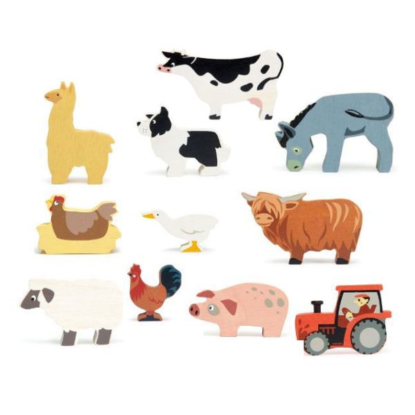 Tender Leaf Toys | Wooden Animals Set - Farm Animals (11PCS)