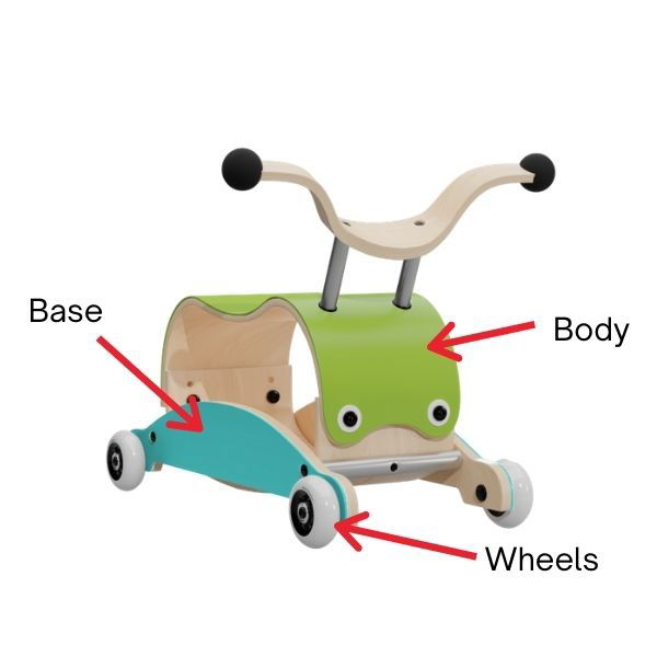 Wishbone | Mini-Flip Walker - Mix & Match Colours - Alex and Moo