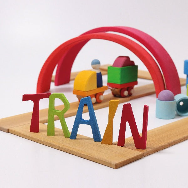 Grimm's | Wooden Train Building Set