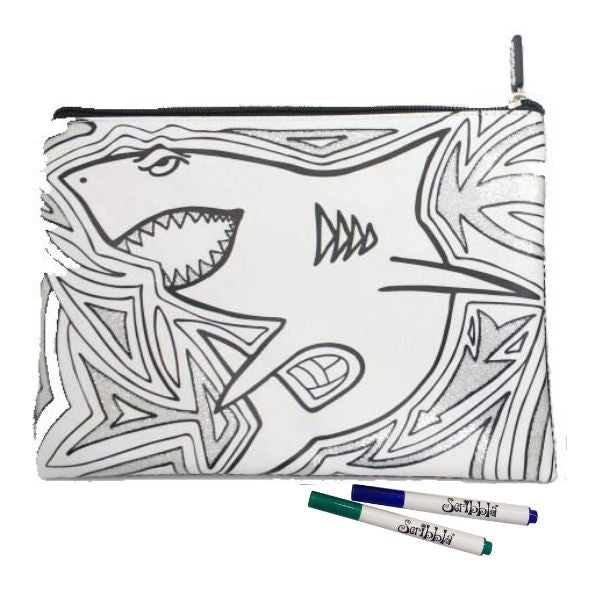 Scribbla | Colouring-in Pencil Case & 2 Fabric Marker Set