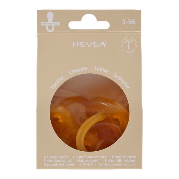 Hevea | 2-Pack Natural Rubber Classic Pacifier - Symmetrical