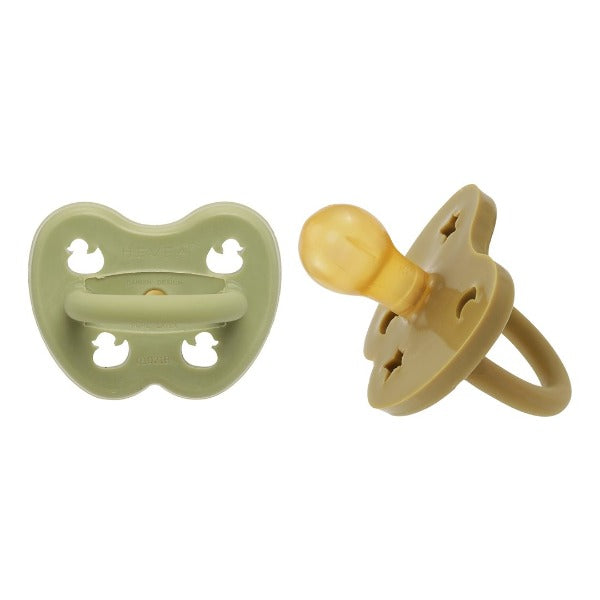 Hevea | 2-pack Pacifier (3-36 months) - Hunter Green & Olive