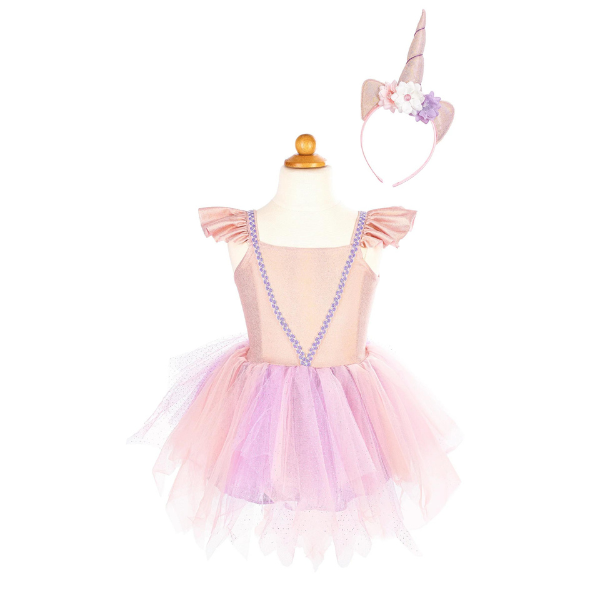 Great Pretenders | Pink Shimmer Unicorn Dress & Headband - Size 5-6