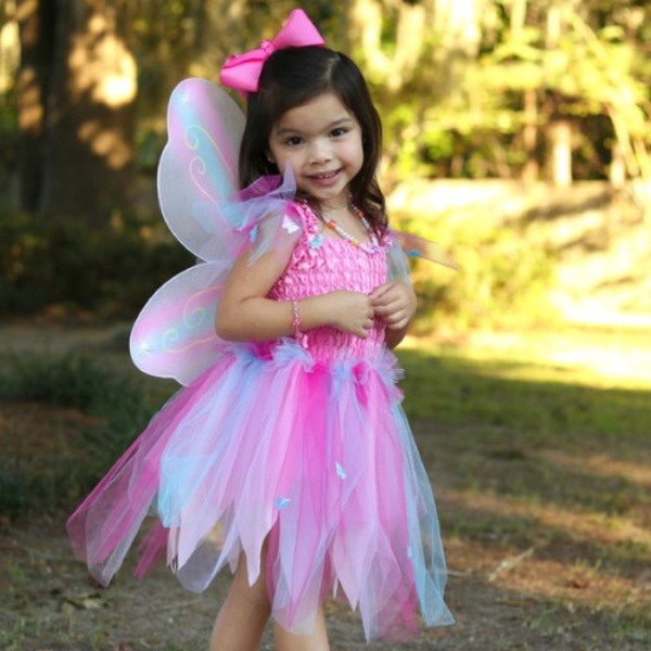 Great Pretenders | Pink Butterfly Dress & Wings with Wand