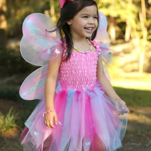 Great Pretenders | Pink Butterfly Dress & Wings with Wand