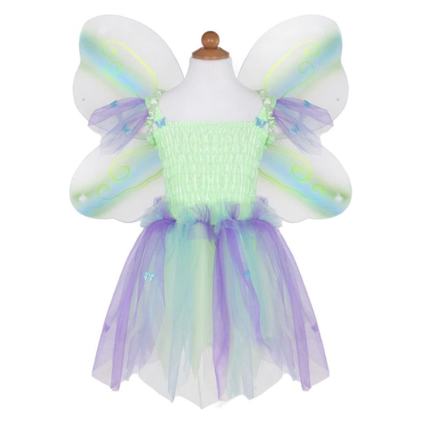 Great Pretenders | Green Butterfly Dress & Wings with Wand - Size 5-6