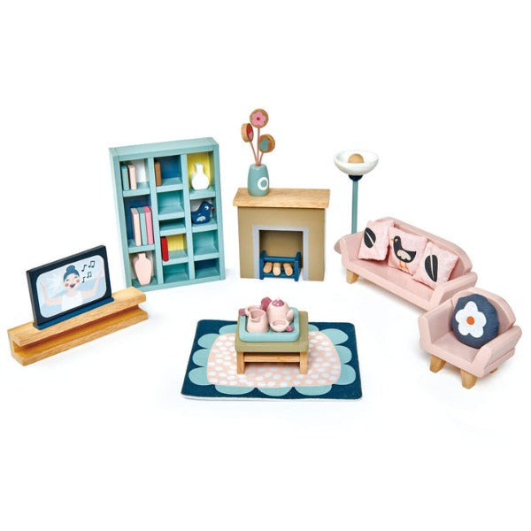 Tender Leaf Toys | Doll House Sitting Room Furniture Set