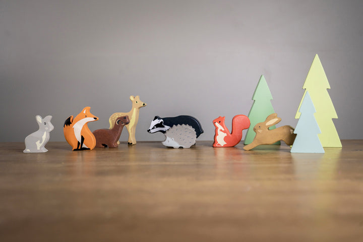 Tender Leaf Toys | Wooden Animals Set - Woodland (8PCS)