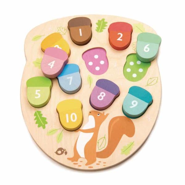 Tender Leaf Toys | How Many Acorns Puzzle - Alex and Moo