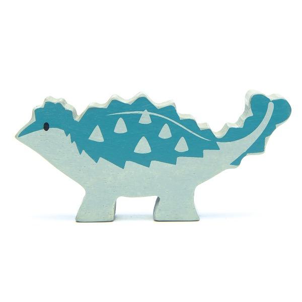 Tender Leaf Toys | Wooden Animals - Ankylosaurus - Alex and Moo