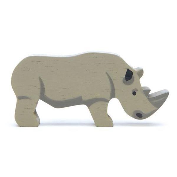 Tender Leaf Toys | Wooden Animals - Rhinoceros - Alex and Moo