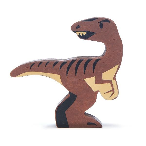 Tender Leaf Toys | Wooden Animals - Velociraptor - Alex and Moo